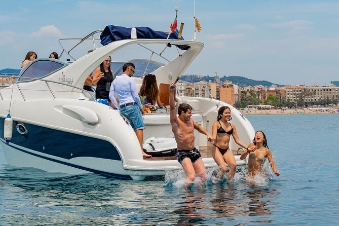 Gobbi Yacht Rental in Barcelona 9 Pax 2/4/8hs - Leaving Port Olímpic with Barcelona behind you