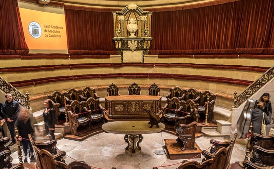 Guided Tour at Catalonia's Royal Academy of Medicine - Entering the anatomical amphitheater