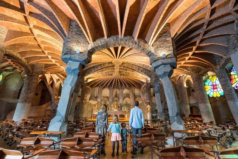Highlights Guided visit to Gaudi's Crypt and Colonia Güell - Inside the Crypt, where ideas became stone