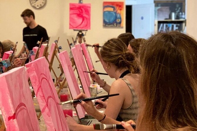 Paint & Wine Workshop in an Art Studio in Barcelona - Starting at Arte Bar in Barcelona’s Eixample