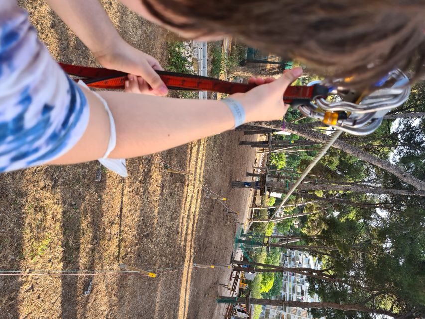 Salou: Bosc Aventura Salou Zip Lining Experience - Moving to dark blue and the longer ride