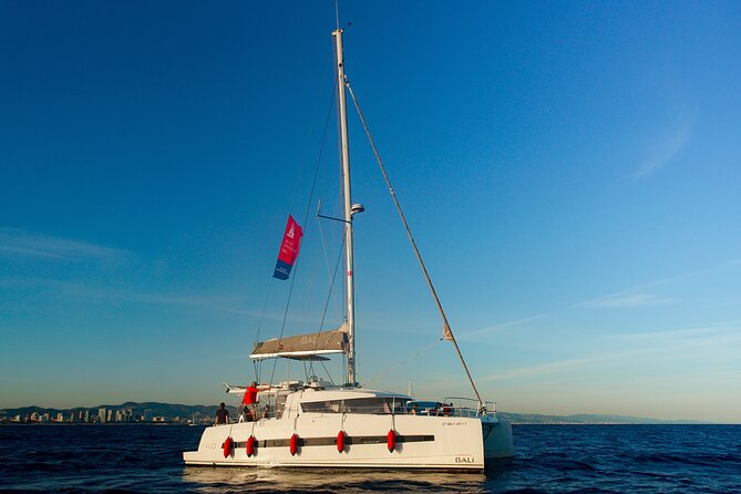 Sunset Catamaran: Small Group, Drinks, Snacks & Dinner Upgrade - A Barcelona sunset best viewed from the sea