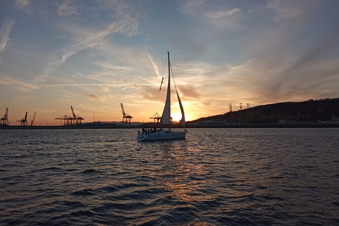 Sunset Sailing Experience w/ Live Spanish Guitar & Spanish Tapas - From Moll de Mestral to the open harbor