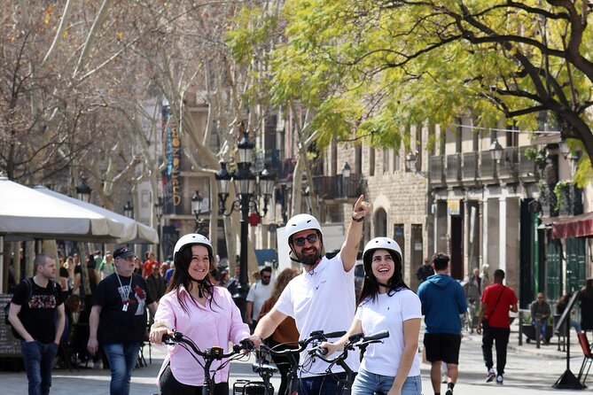 Tapas Tasting Bike/E-Bike Tour in Barcelona - Plaza Monumental and the Route Toward the Sea