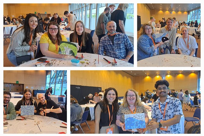 Teambuilding Barcelona: Create the logo of your company in mosaic - Making a Company Logo from Broken Ceramic