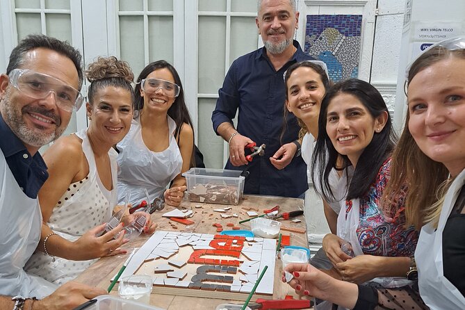Teambuilding Barcelona: Create the logo of your company in mosaic - Inside Mosaiccos on Carrer dels Assaonadors