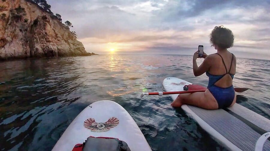 Tossa de Mar: Guided Route in Paddle Surfing&Coves and Caves - Starting at Platja de la Mar Menuda