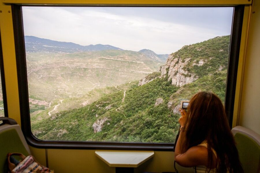 Trans Montserrat: Return Ticket and Audiovisual Exhibit - Riding the rack railway up the mountain