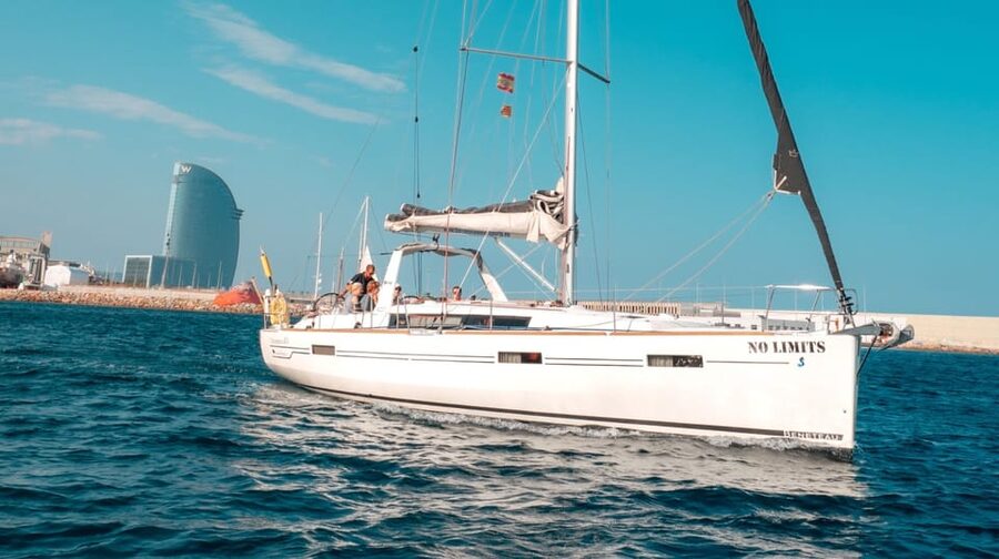 Two Hour Luxury Sailing Experience with Open Bar - Barcelona’s skyline from the cockpit