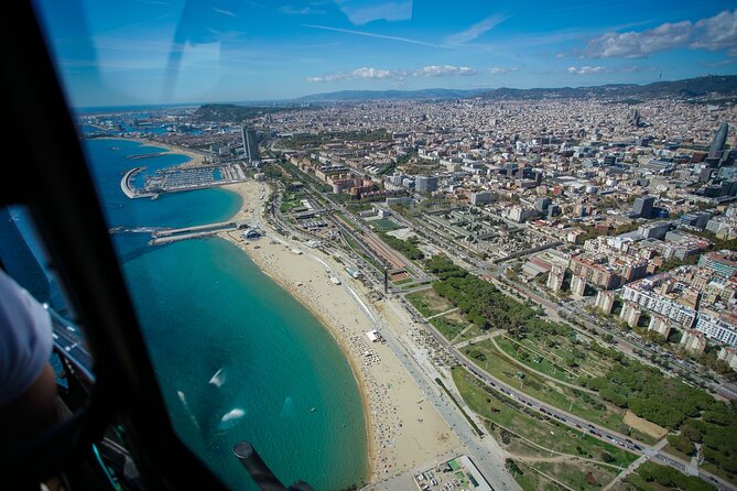 Unique Helicopter Flight with Optional Sailing Experience - Barcelona from above, then from the sea