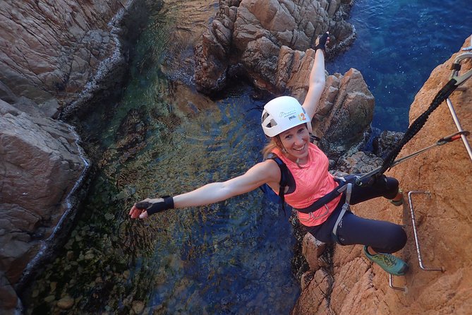Via ferrata de Sant feliu de guíxols - Via ferrata cala del molí - The harder second half and the choice to continue