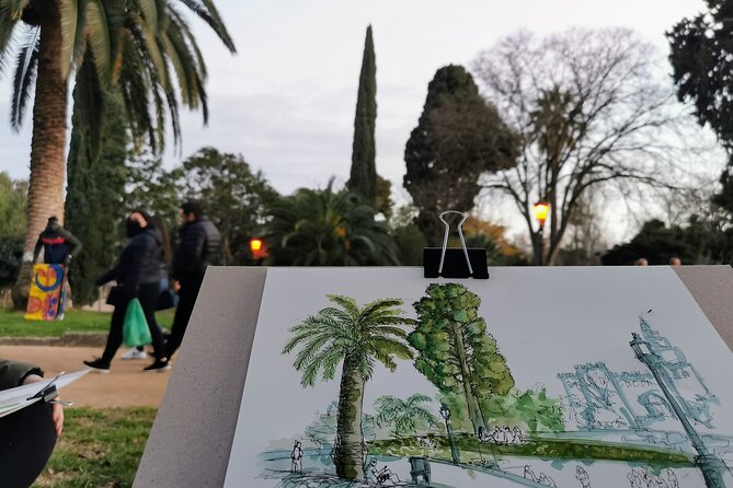 Workshop to learn Drawing and Watercolor in charming places - The closing review helps you see your progress